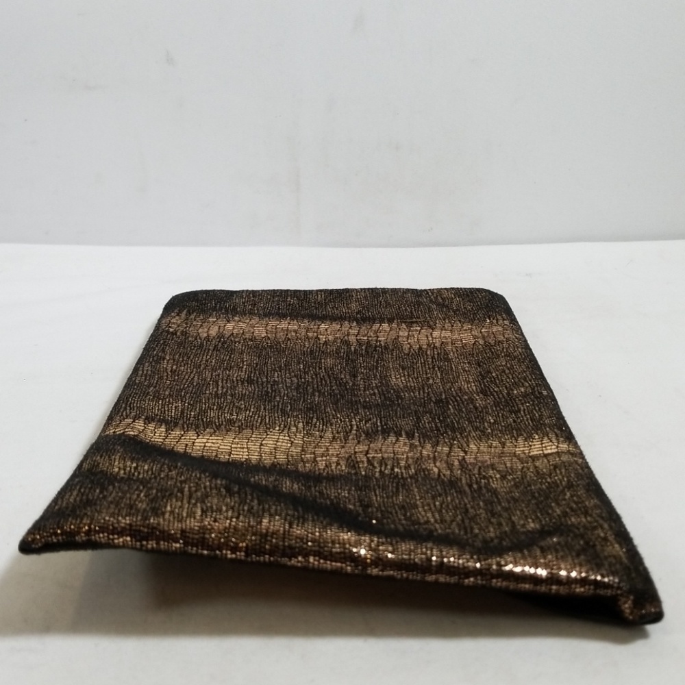 BCBGMaxAzria Gold Snake Embossed Clutch - Picture 4 of 7